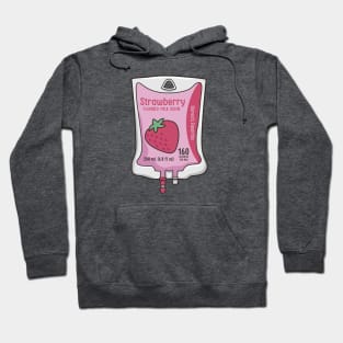 Aesthetic Korean Strawberry Milk IV Bag for medical and nursing students, nurses, doctors, and health workers who love milk Hoodie